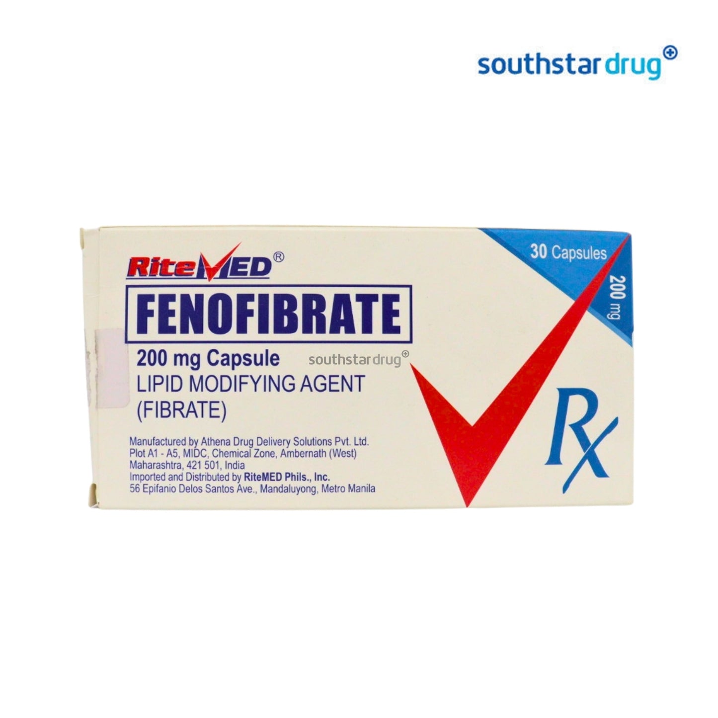 Rx: RiteMed Fenofibrate 200mg Capsule