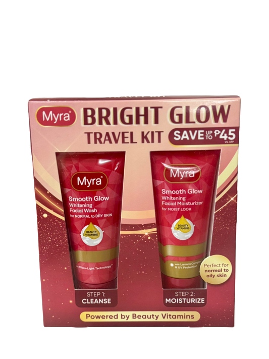 Myra Bright Glow Smooth Facial Kit 50mL + 40mL Twin Pack