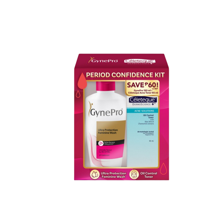 Gynepro Feminine Wash 150mL + Celeteque Facial Toner 65mL Kit