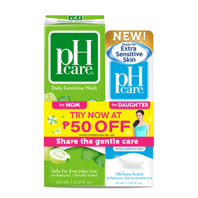 PH Care Feminine Wash NP 150mL + UP 50mL Twin Pack