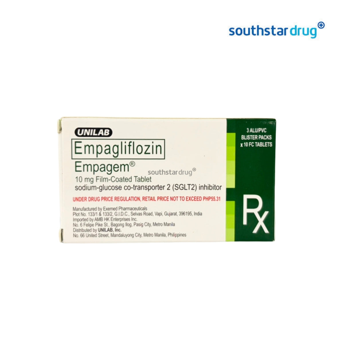 Rx: Empagem Film-coated Tablet 10mg 1pc