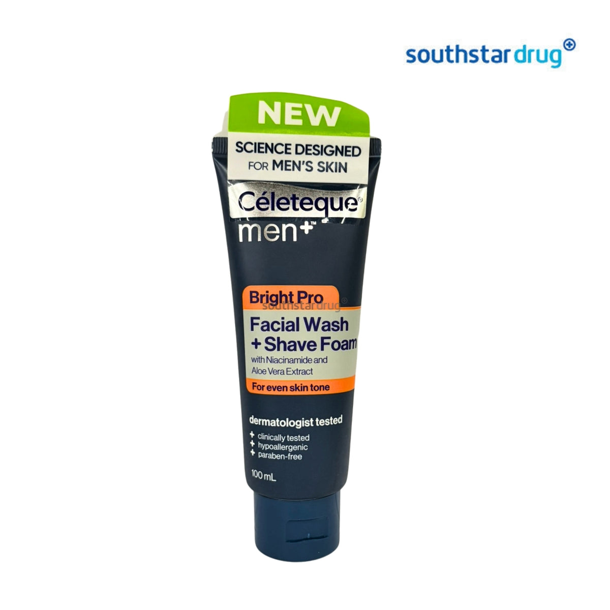 Celeteque Men Bright Pro Facial Wash + Shaving Foam 100ml