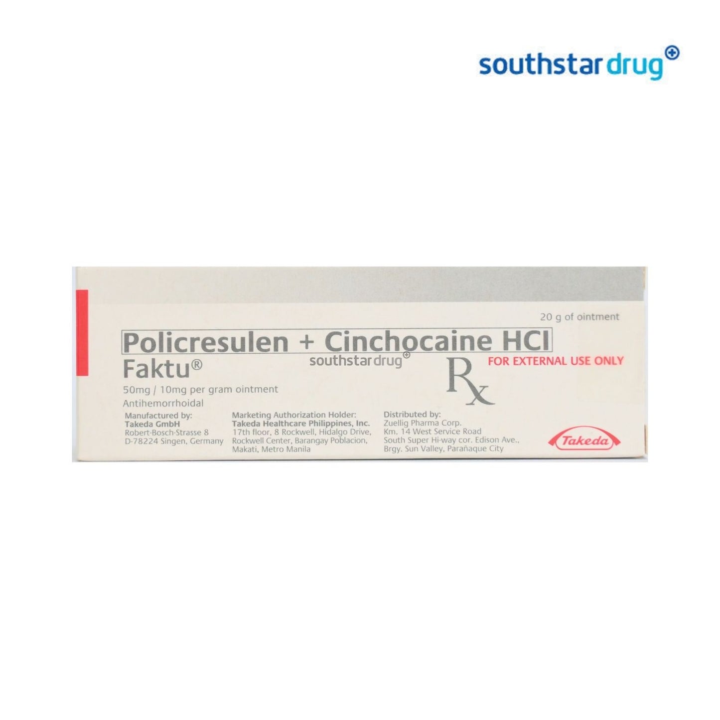 Rx: Faktu 50mg/10mg 20g Ointment