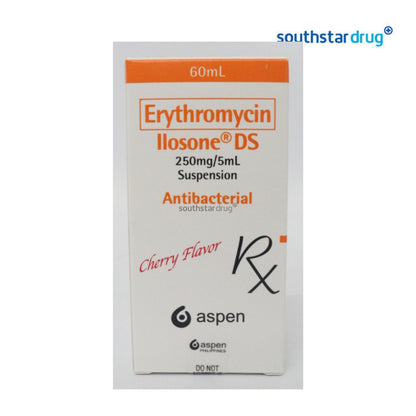 Rx: Ilosone DS Cherry Flavor 250mg / 5ml 60ml Oral Suspension