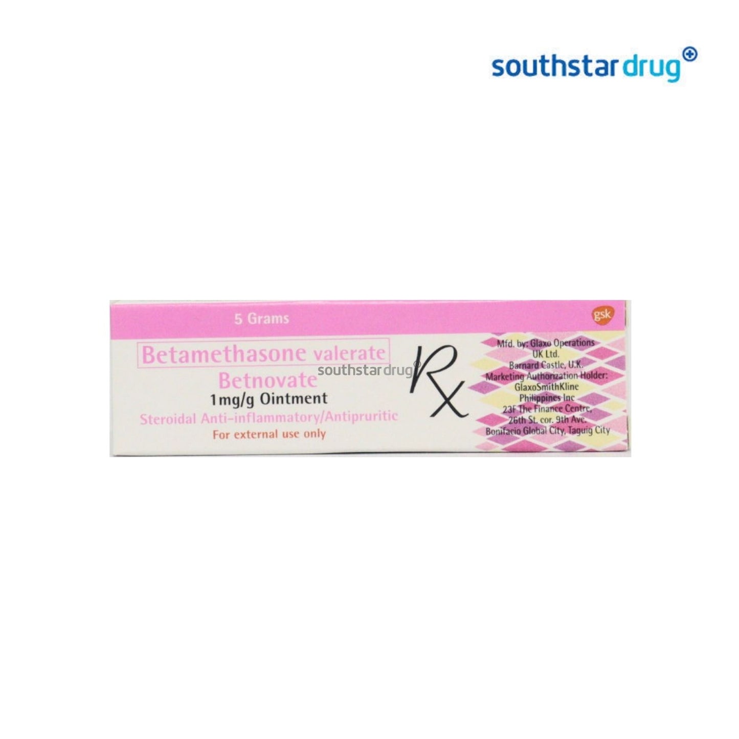 Rx: Betnovate 1mg / g 5 g Ointment
