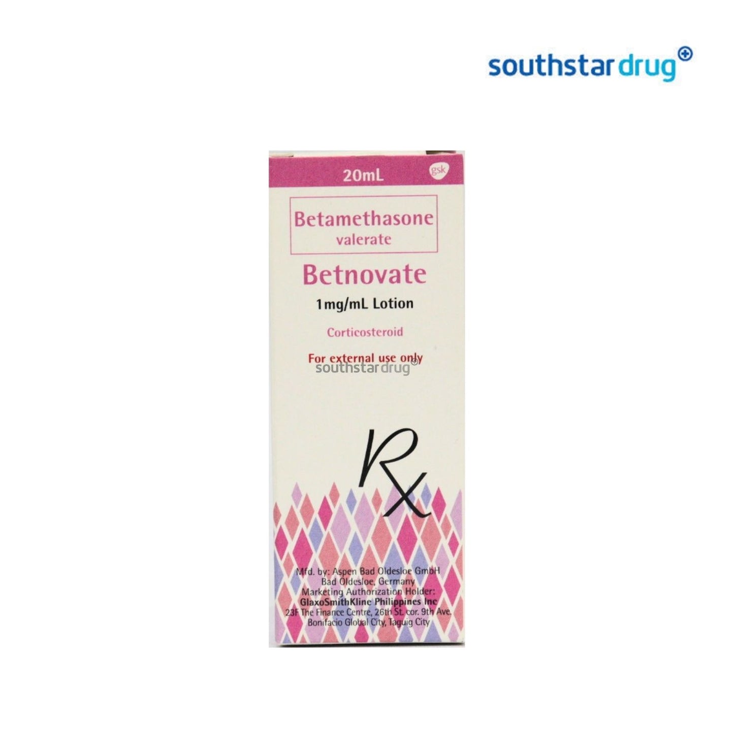 Rx: Betnovate 1mg/mL Lotion 20ml