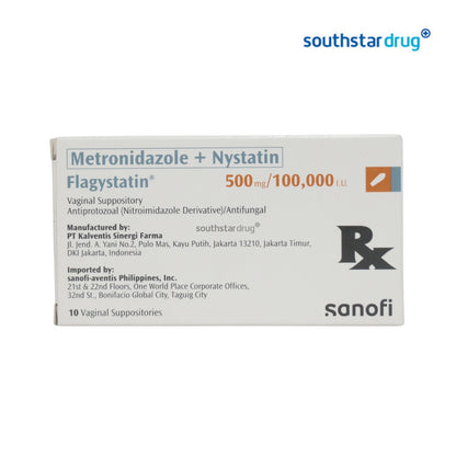 Rx: Flagystatin 500mg / 100,000 IU Vaginal Suppository