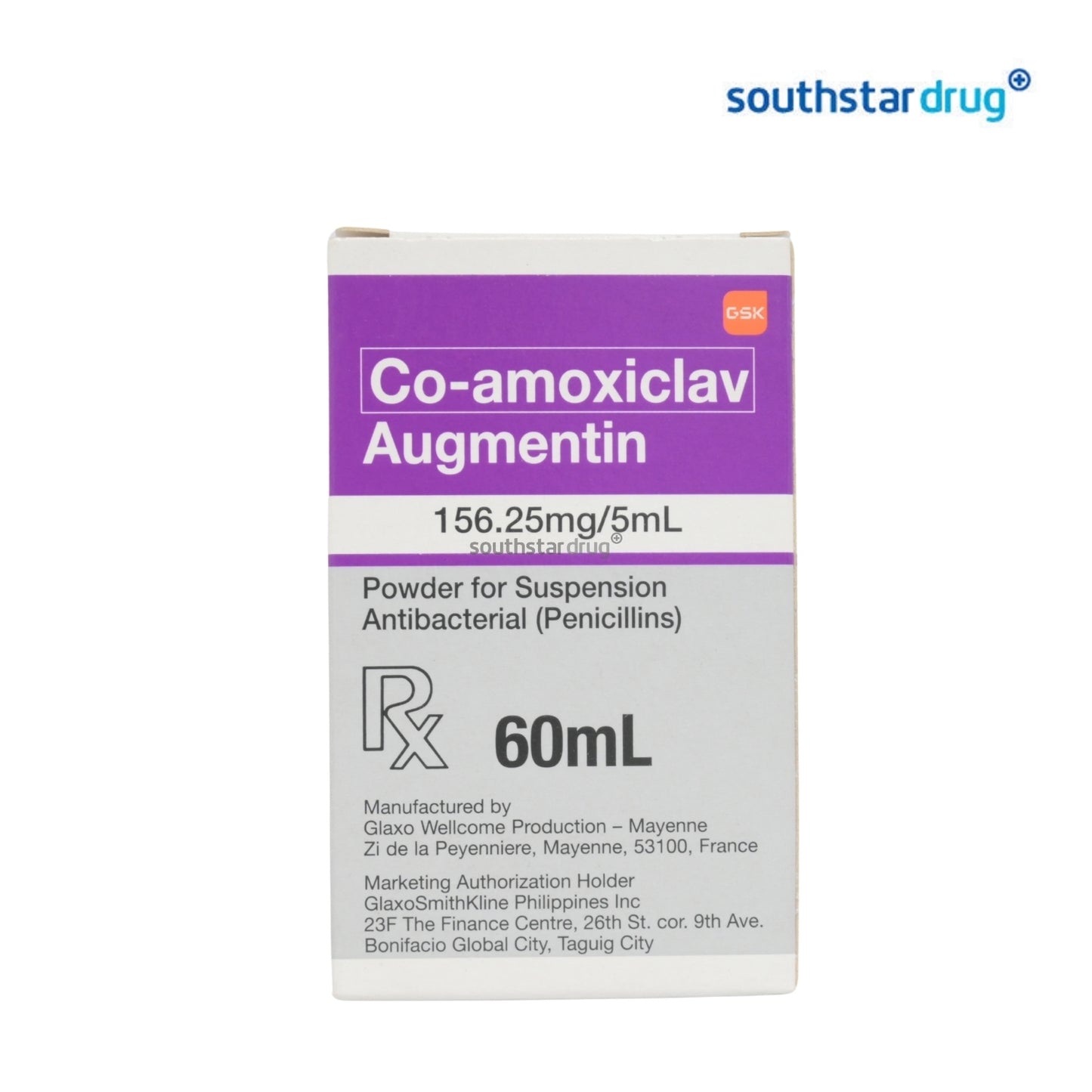 Rx: Augmentin 156mg 60ml Syrup