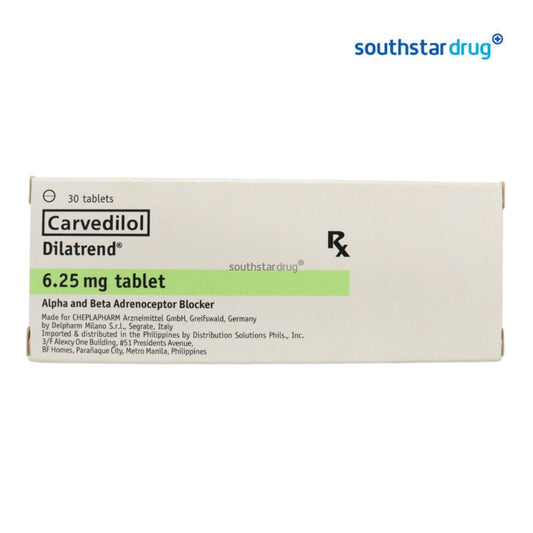 Rx: Dilatrend 6.25mg Tablet