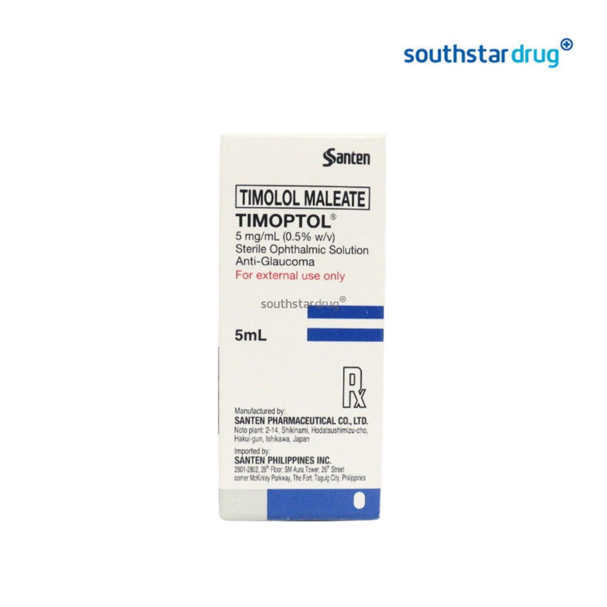 Rx: Timoptol 0.005 5ml Opthalmic Solution