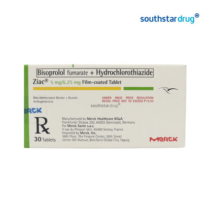 Rx: Ziac 5mg / 6.25mg Tablet