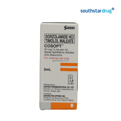 Rx: Cosopt 20mg / 5mg 5ml Ophthalmic Solution