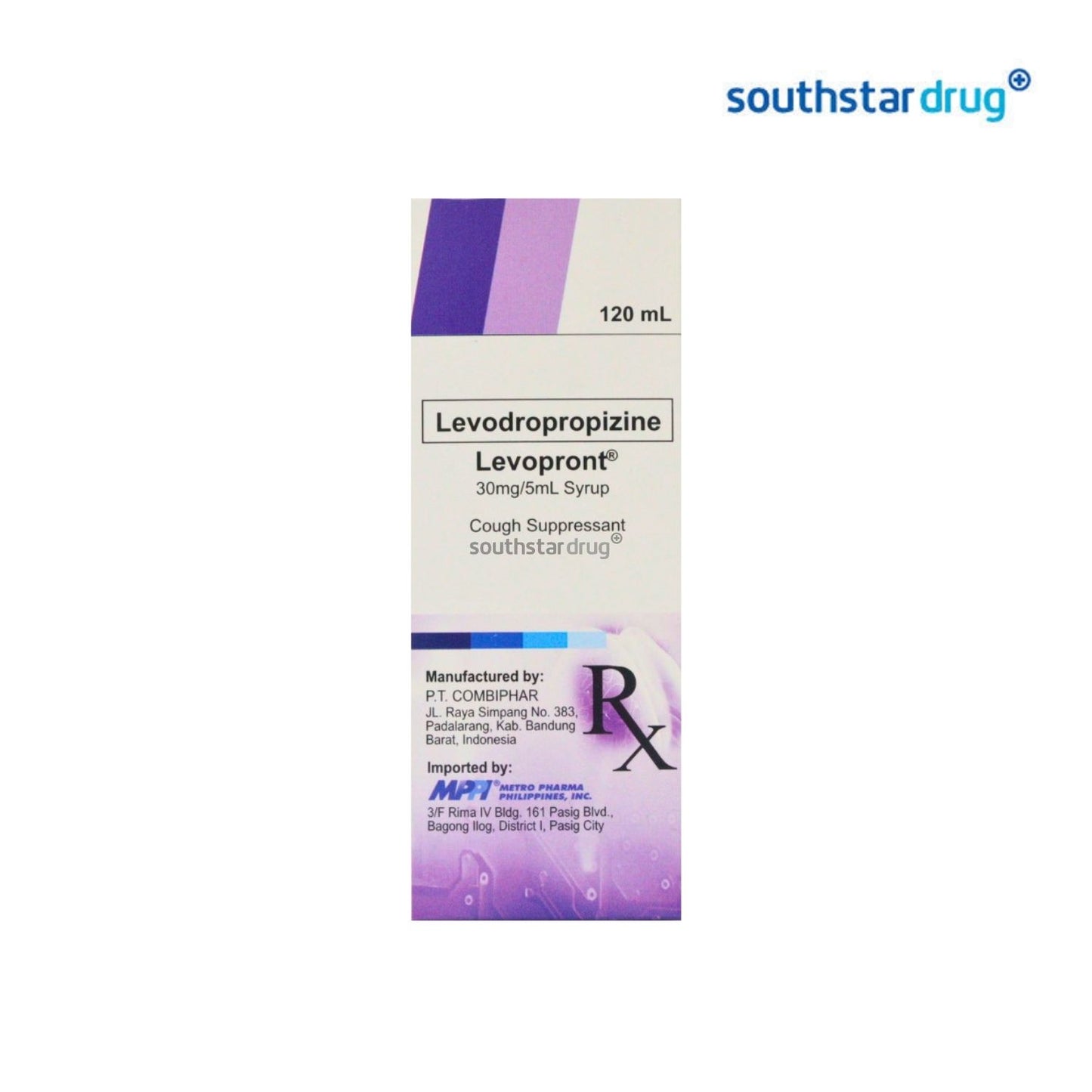 Rx: Levopront 30mg / 5ml 120ml Syrup