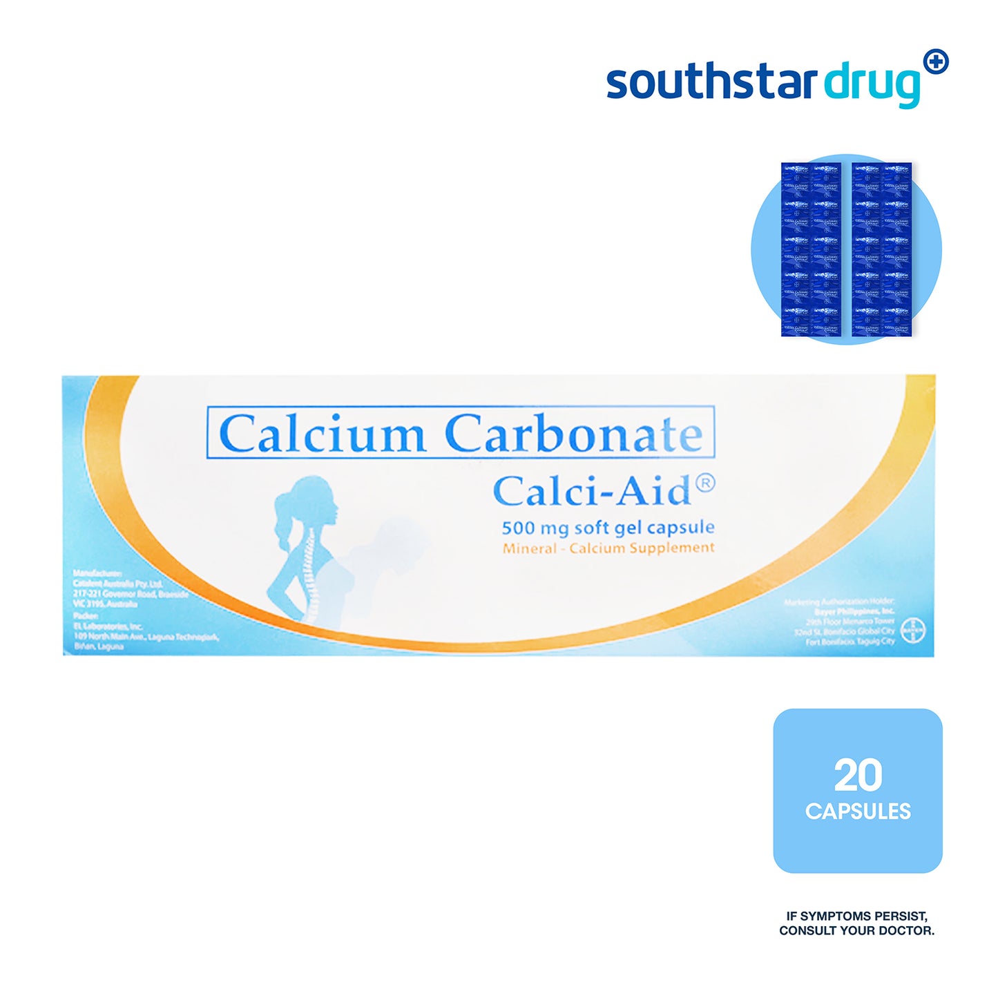 Calci Aid 500mg Capsule - 20s