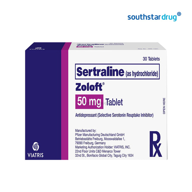 Buy Rx: Zoloft 50 mg Tablet Online | Southstar Drug