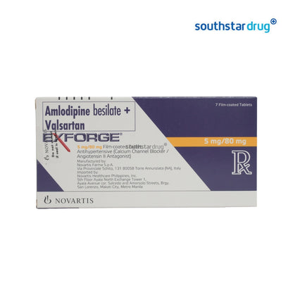 Rx: Exforge 5mg / 80mg Tablet