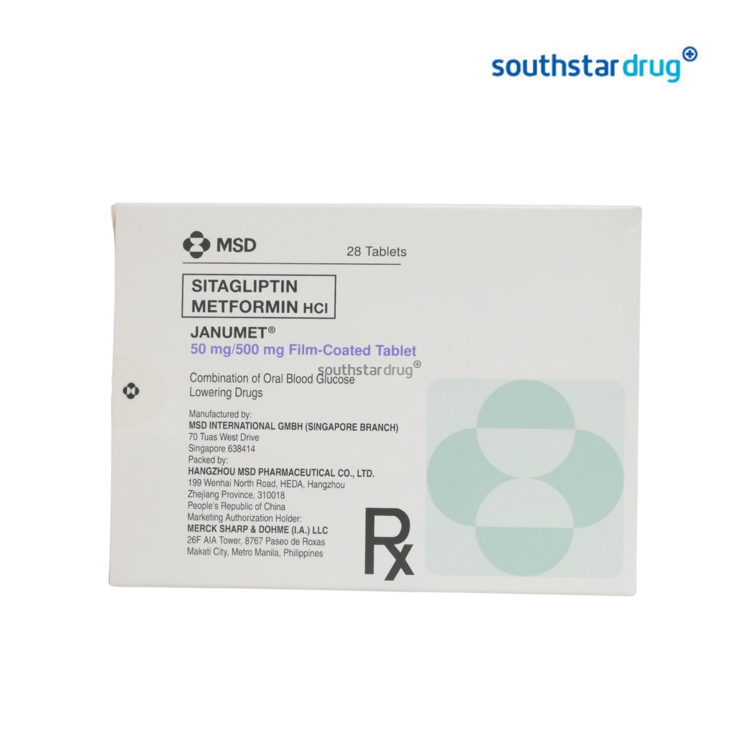 Rx: Janumet 50mg / 500mg Tablet