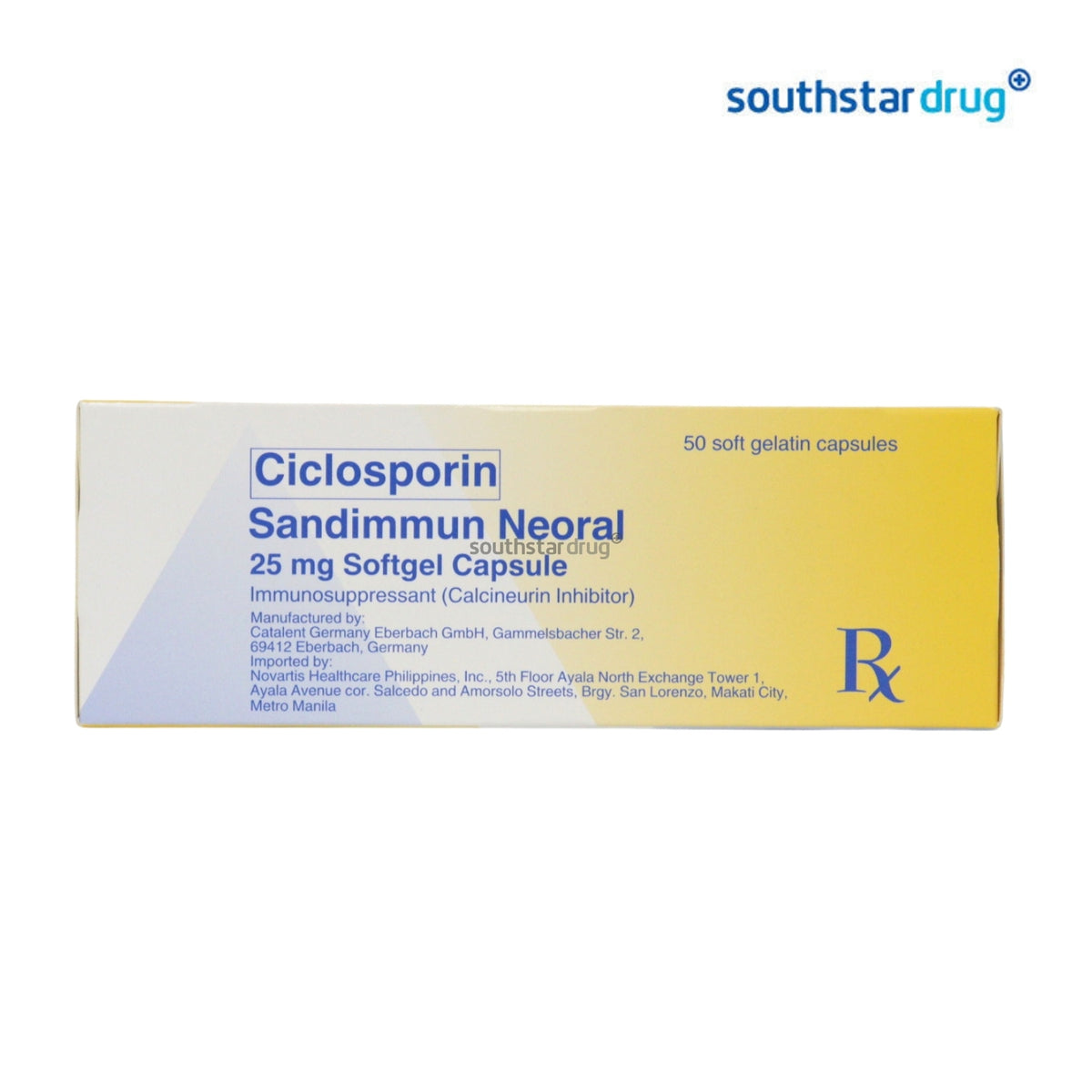 Rx: Sandimmun Neoral 25mg Capsule