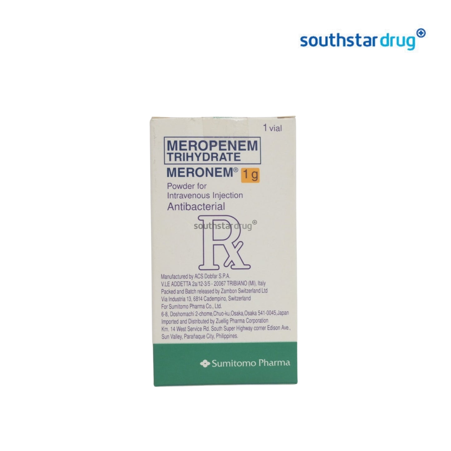 Rx: Meronem Powder 1 g