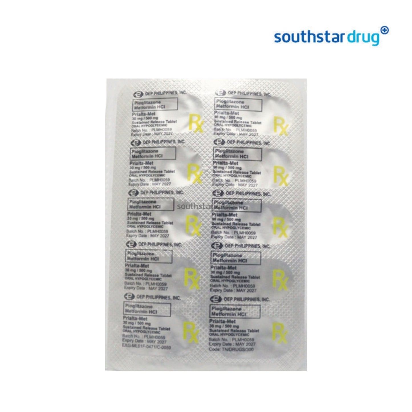 Rx: Prialta Met 30mg / 500mg Tablet