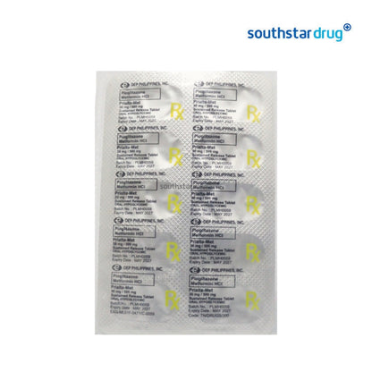 Rx: Prialta Met 30mg / 500mg Tablet
