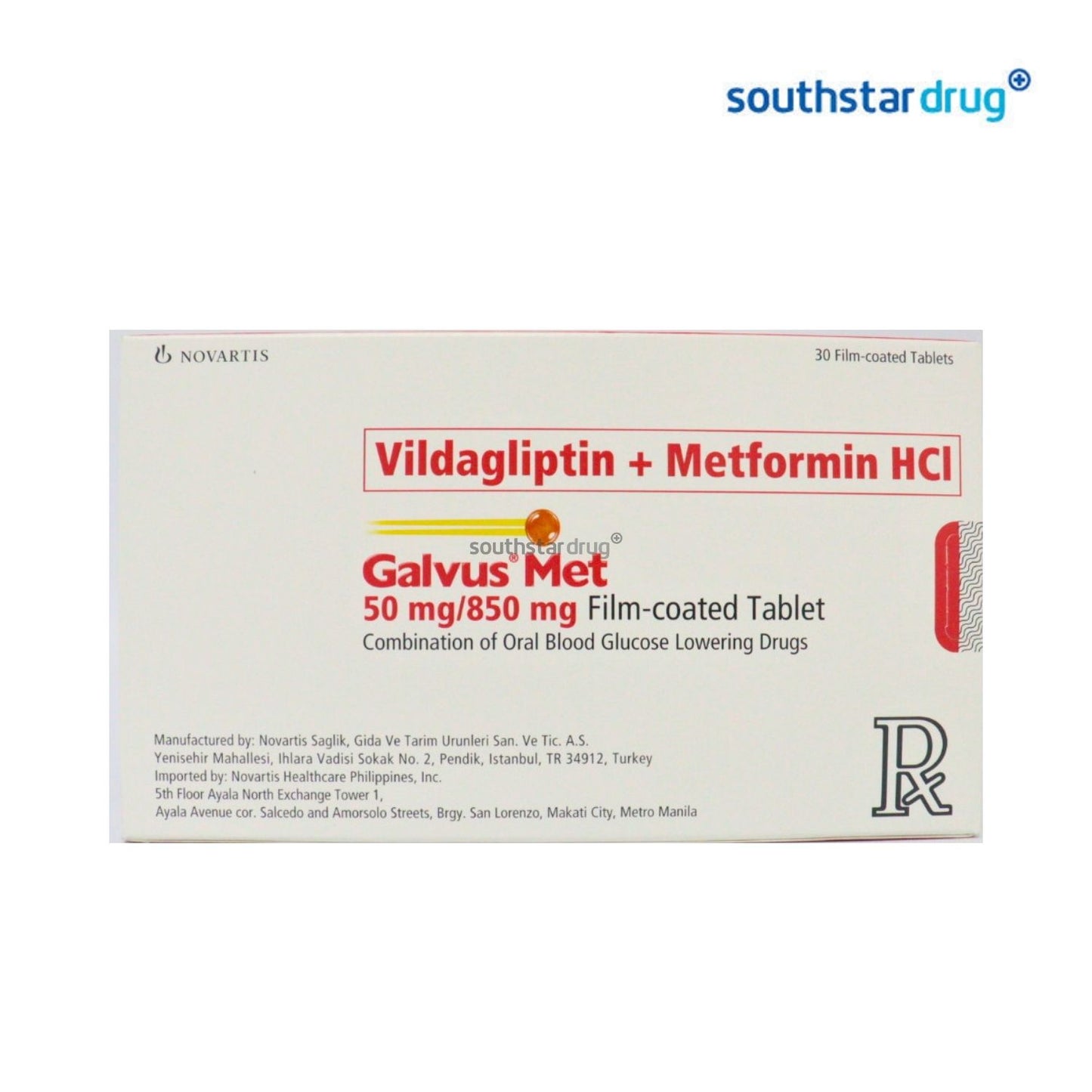 Rx: Galvus Met 50mg / 850mg Tablet