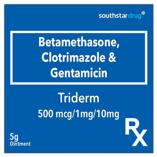 Rx: Triderm 500mcg / 1mg / 10mg 5 g Ointment - Southstar Drug