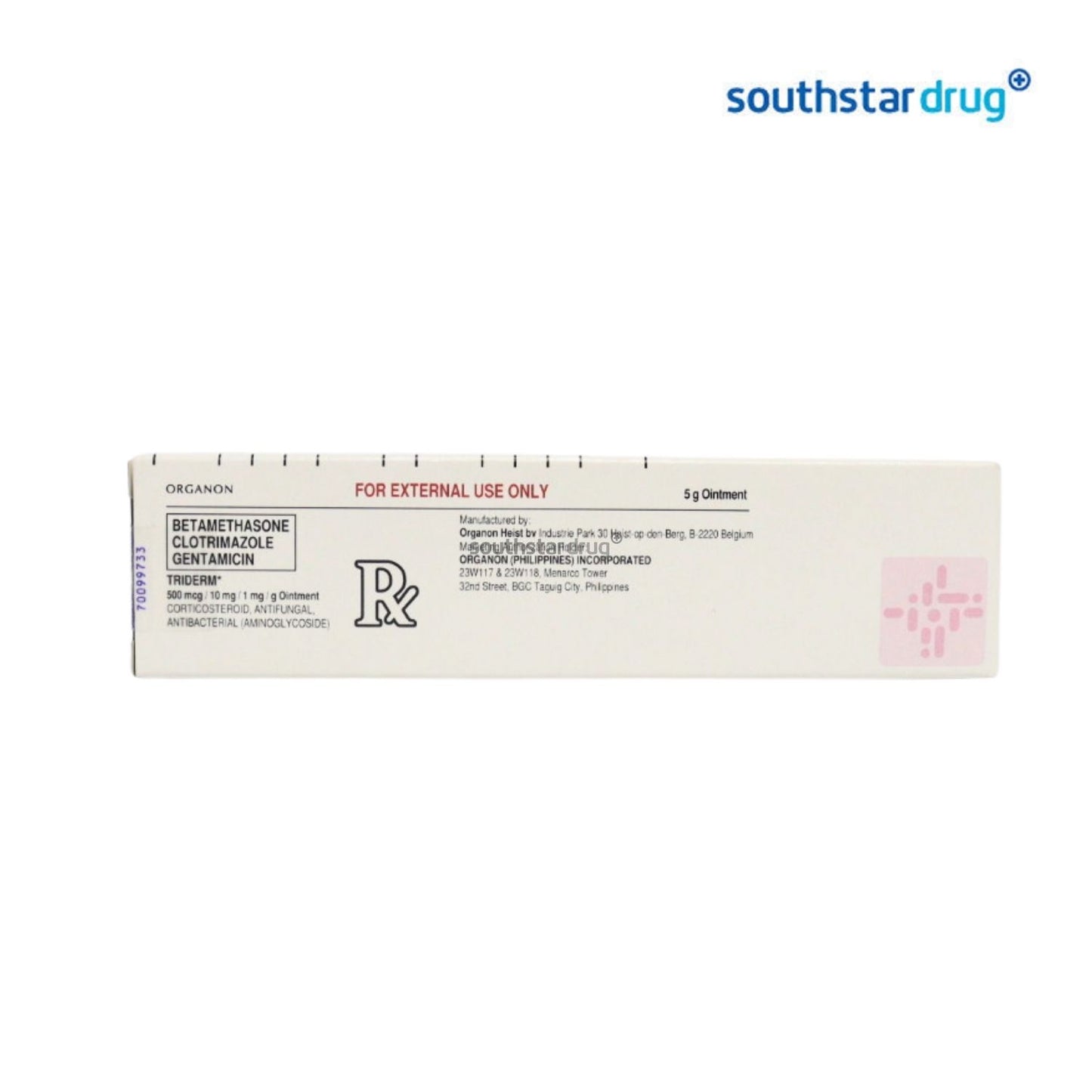Rx: Triderm 500mcg / 1mg / 10mg 5 g Ointment