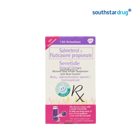Rx: Seretide 25mcg / 125mcg 120 Actuations Inhaler
