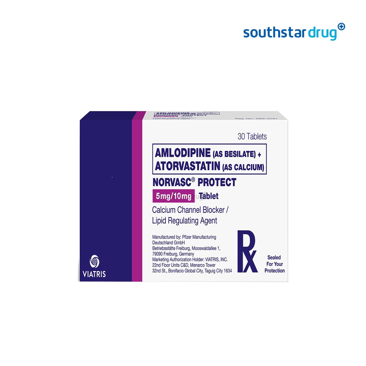 Rx: Norvasc Protect 5mg / 10mg Tablet