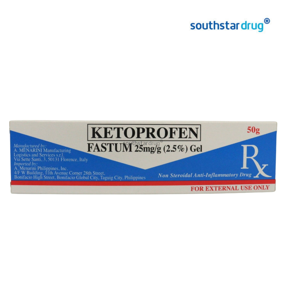 Rx: Fastum 25mg / g 50 g 2.5 % Gel