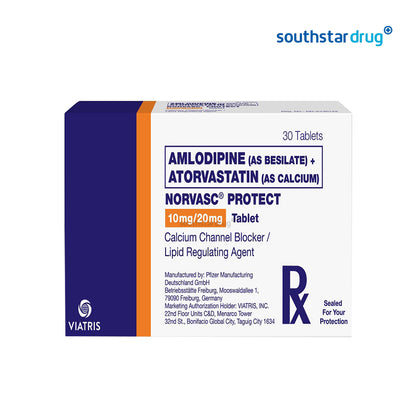 Rx: Norvasc Protect 10mg / 20mg Tablet