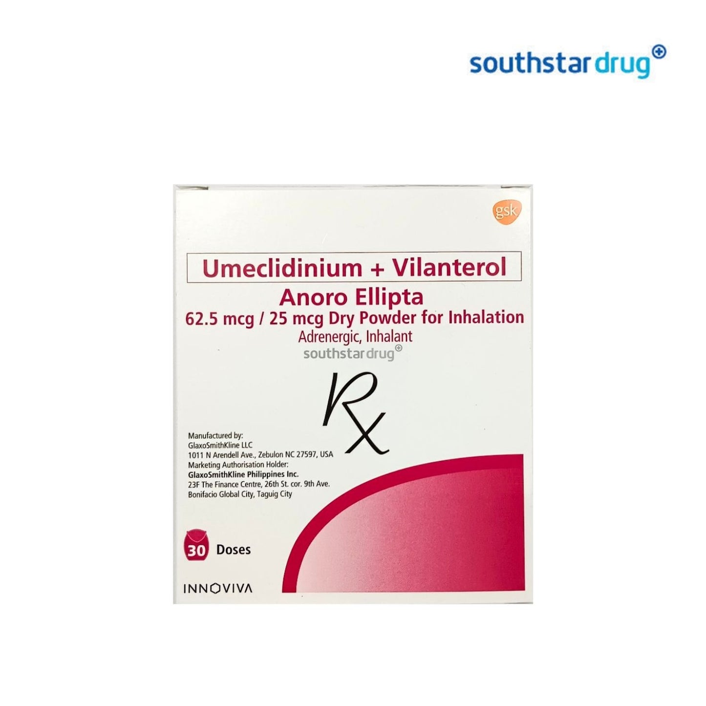 Rx: Anoro Ellipta 62.5mcg / 25mcg Dry Powder for Inhalation