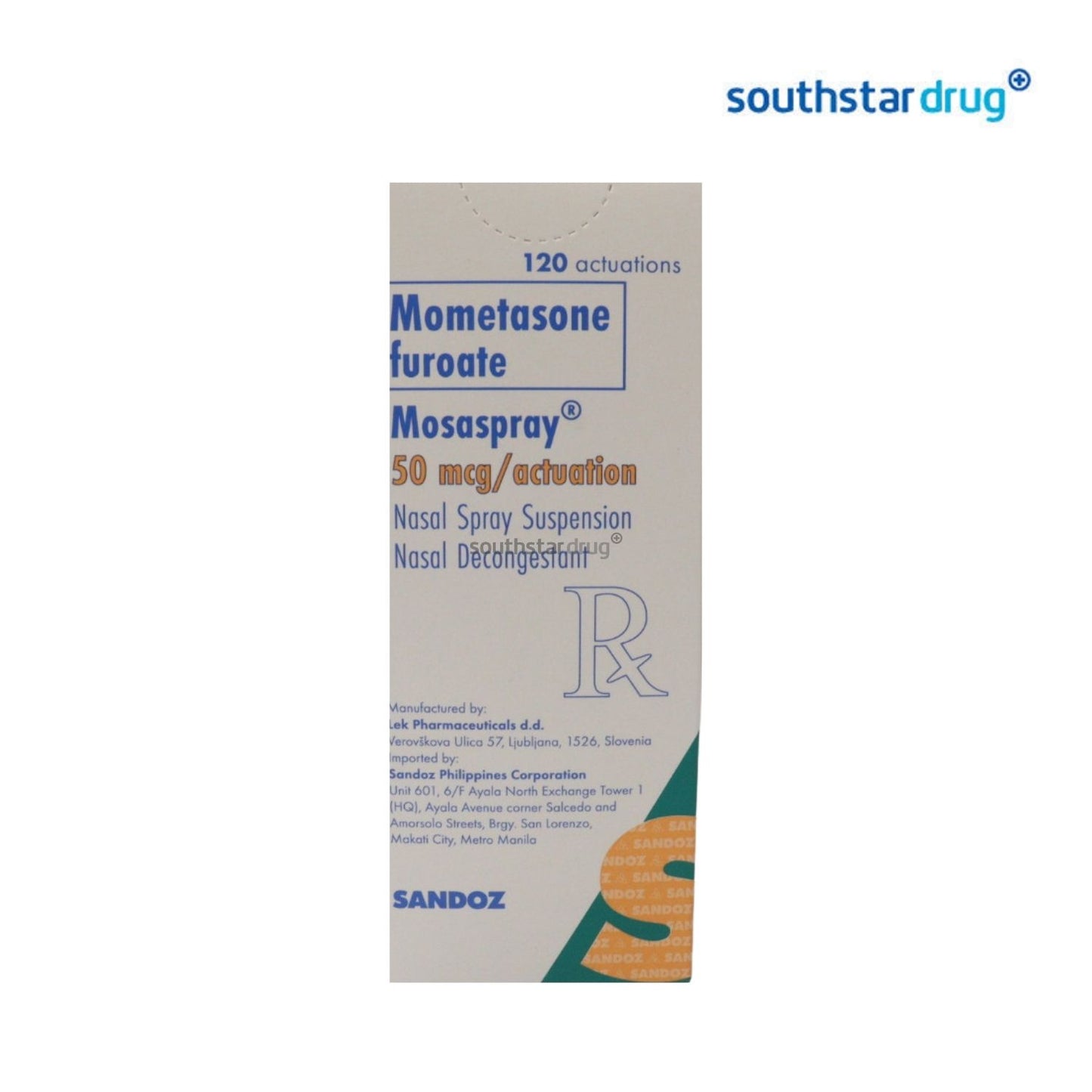 Rx: Mosaspray 50mcg / g 120 Actuation Nasal Spray