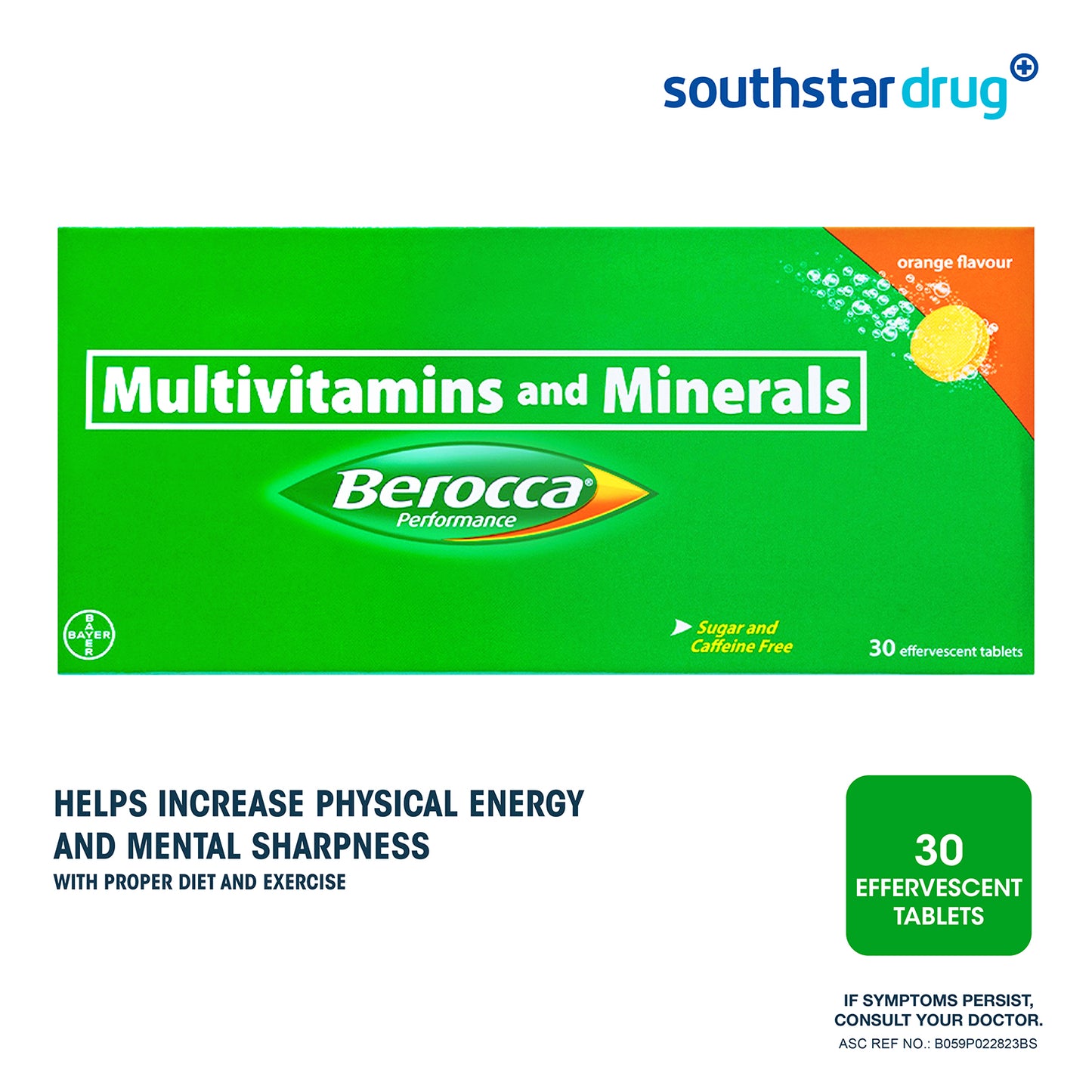 Berocca Orange Energy Vitamins Effervescent Tablets - 30s