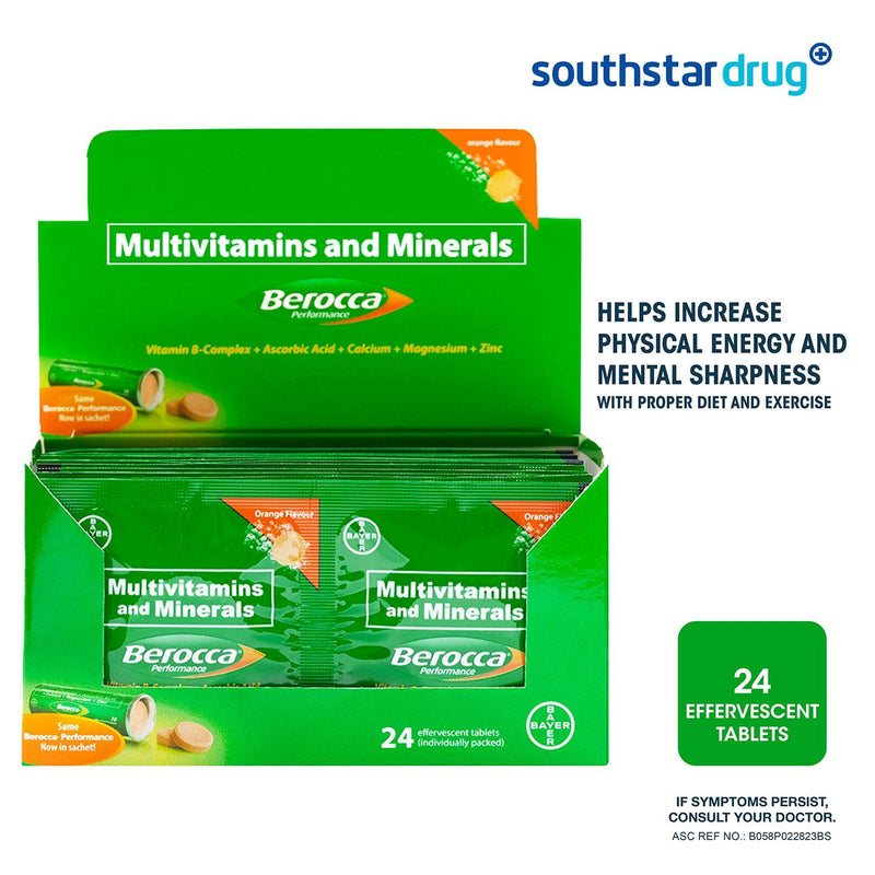 Berocca Orange Sachet - 24s - Southstar Drug