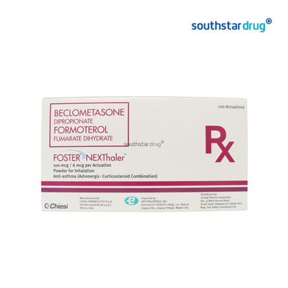 Rx: Foster Nexthaler 100mcg / 6mcg 120 Doses Powder for Inhalation
