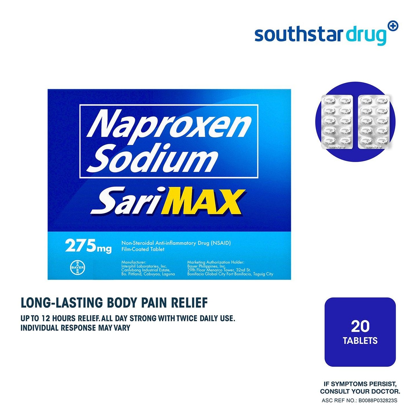 Sarimax 275mg Tablet - 20s - Southstar Drug