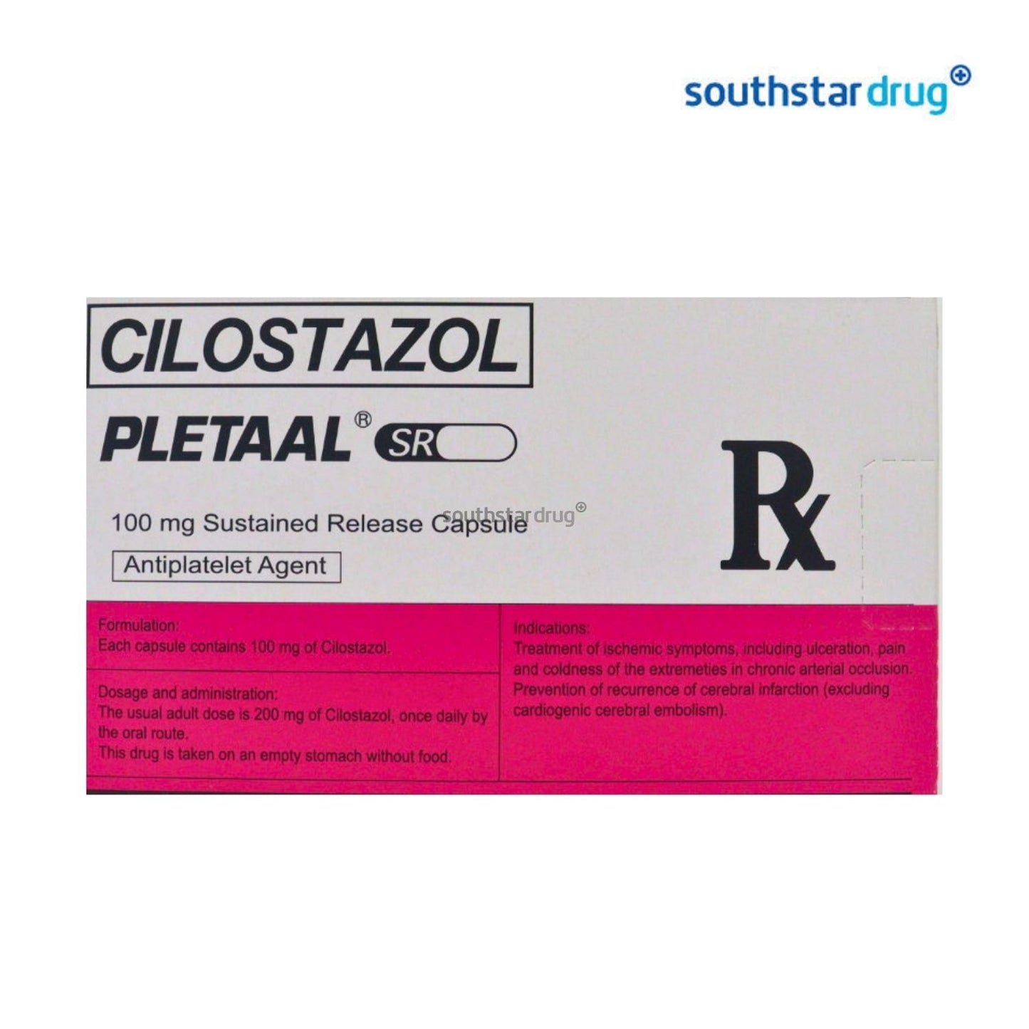 Rx: Pletaal SR 100 mg Capsule