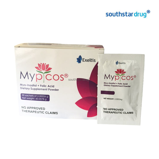 Mypicos Myo-Inositol + Folic Acid Powder 2g/200mcg (10 Sachets) – Supports Hormonal Balance