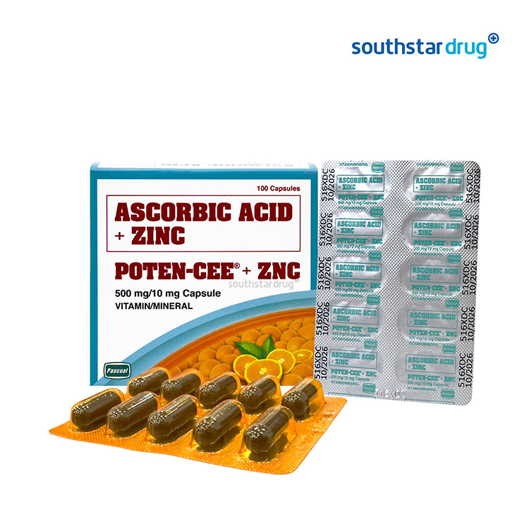 Poten-Cee + ZN 500mg / 10mg Capsule - 30s