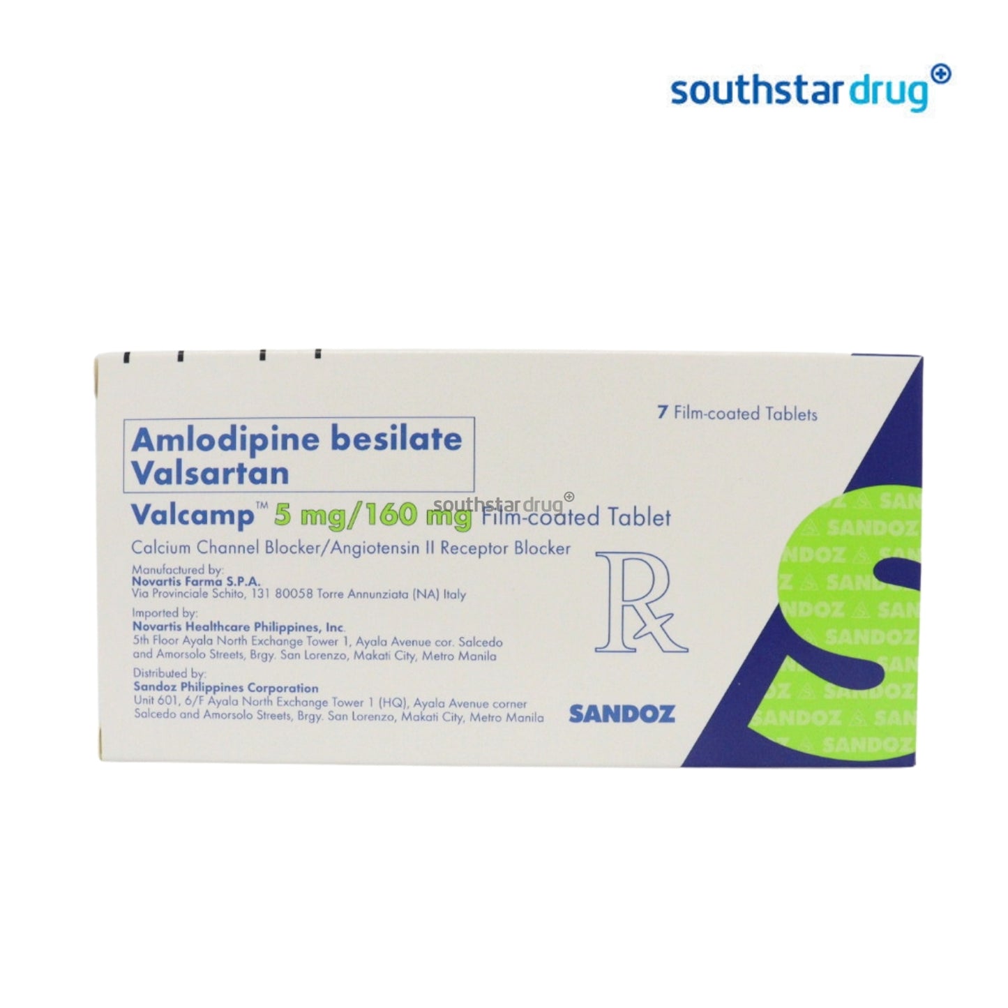 Rx: Valcamp 5mg / 160mg Tablet