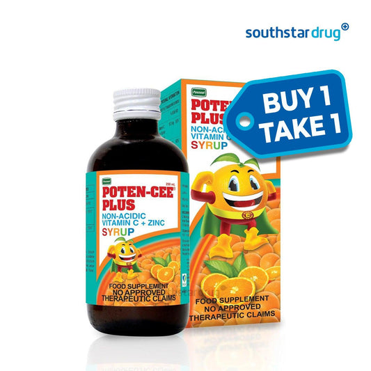 Potencee Plus Zinc Syrup 250ml Buy 1 Take 1 - Southstar Drug