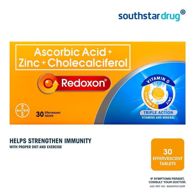 Redoxon Triple Action Effervescent Orange - 30s - Southstar Drug