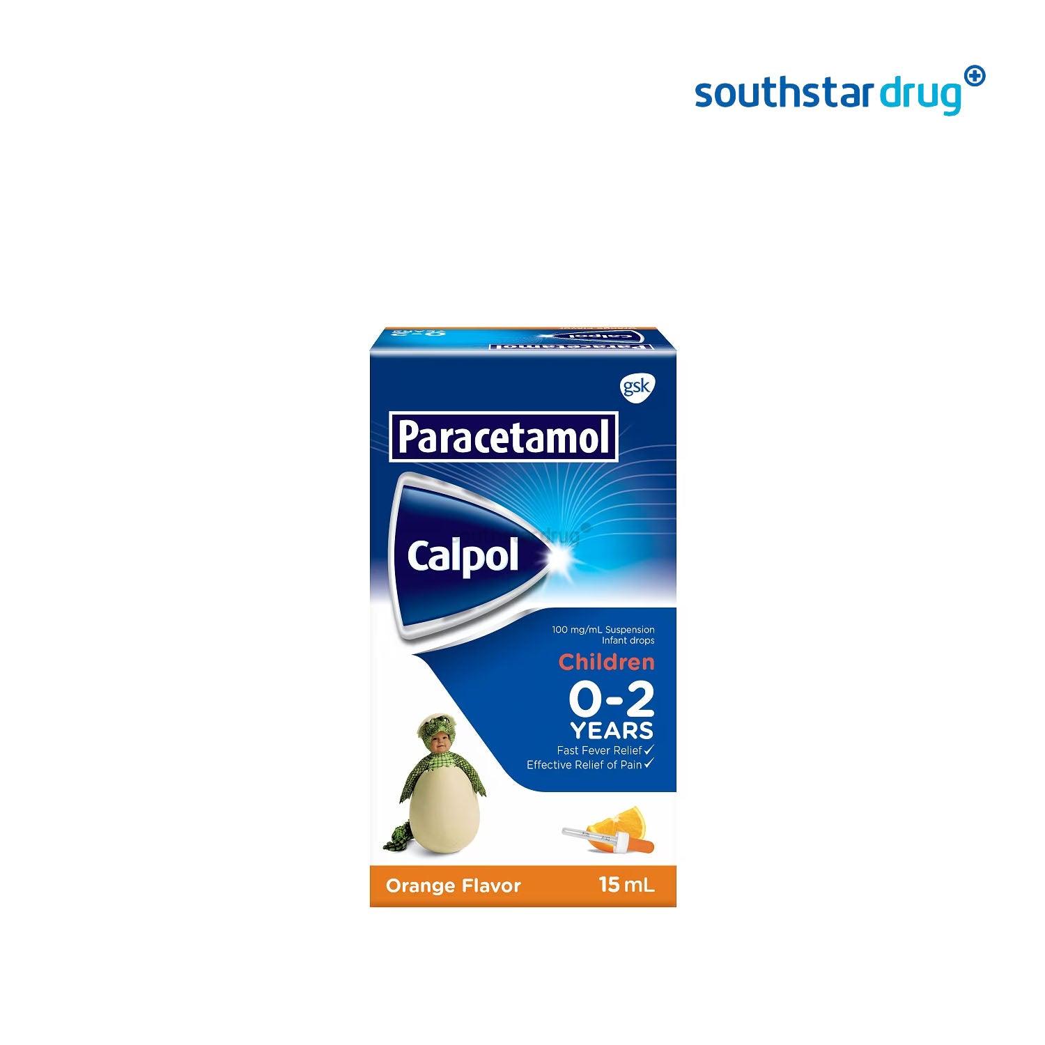 Paracetamol (Calpol) Orange Flavor Infant Drops for 0-2 Years Old - Southstar Drug