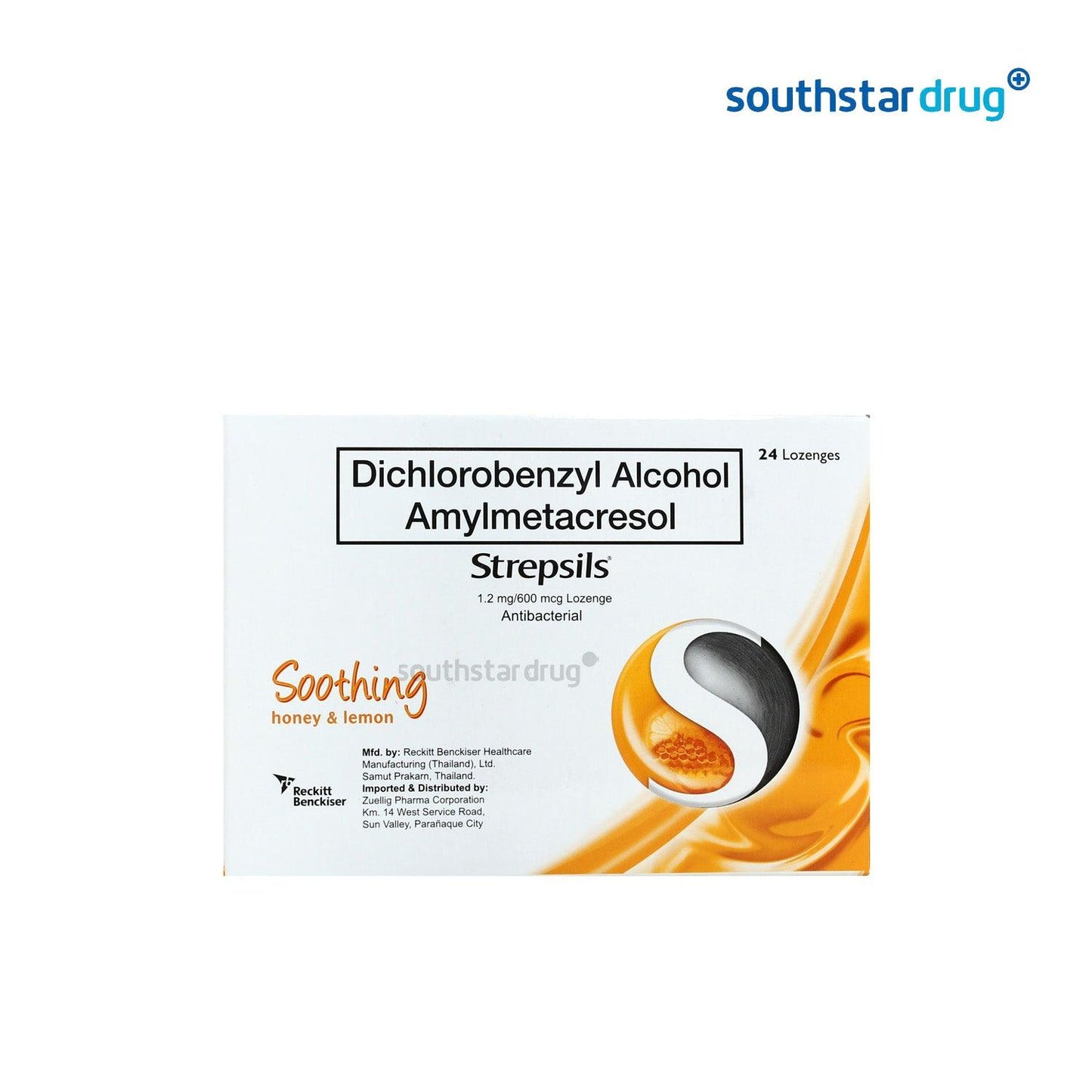 Strepsils Soothing Honey & Lemon Lozenge - 24s - Southstar Drug