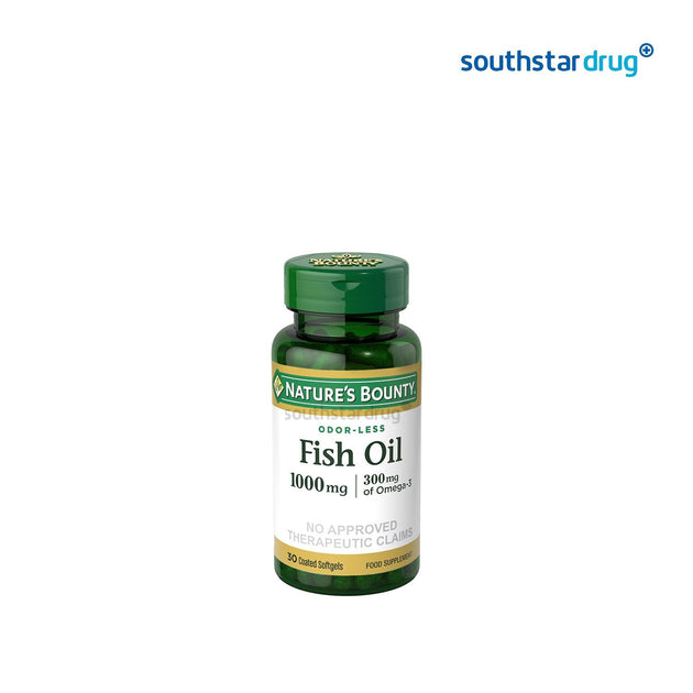 Buy Nature's Bounty 1000mg Fish Oil Softgel 30s Online Southstar Drug