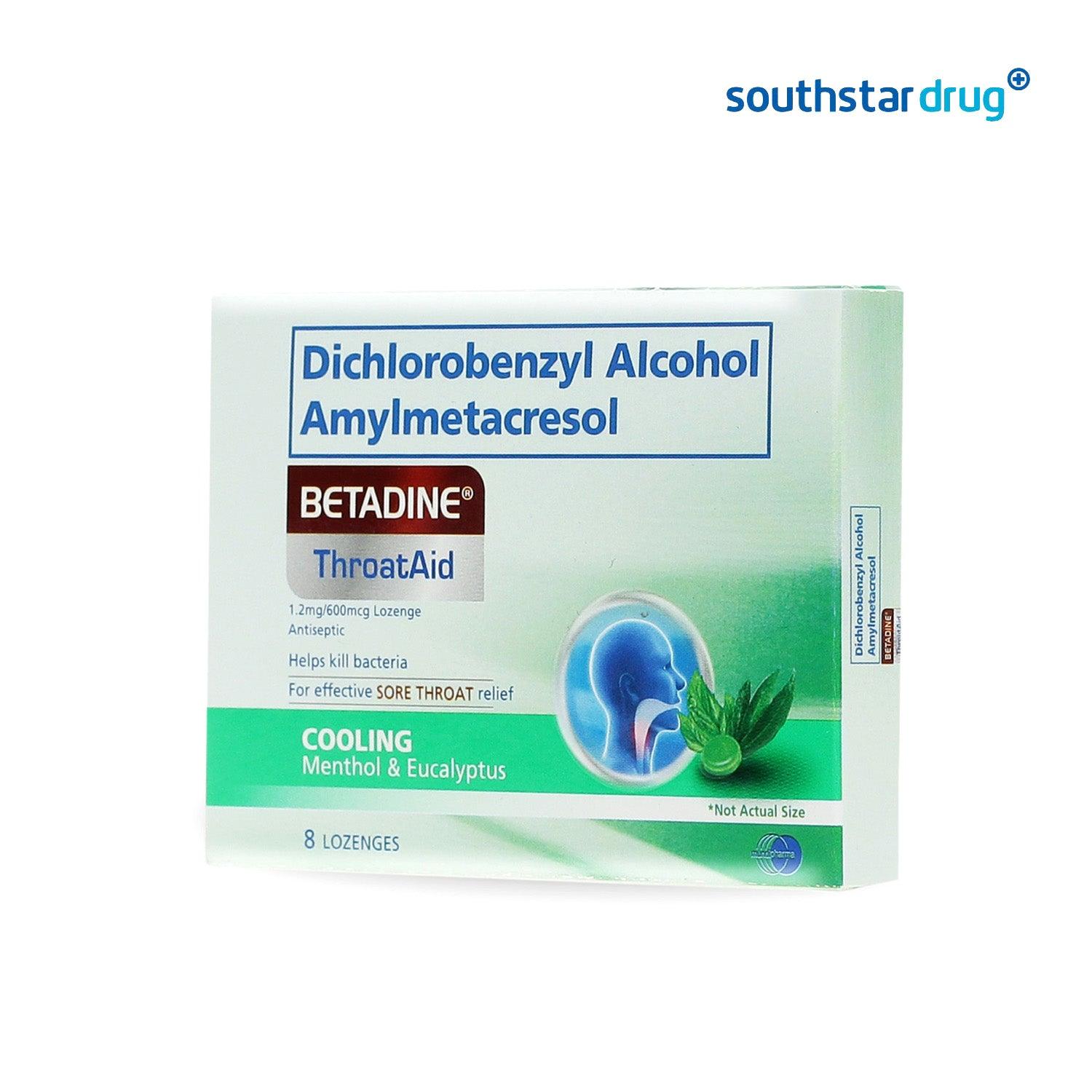 Betadine ThroatAid Menthol & Eucalyptus Lozenge - 8s - Southstar Drug