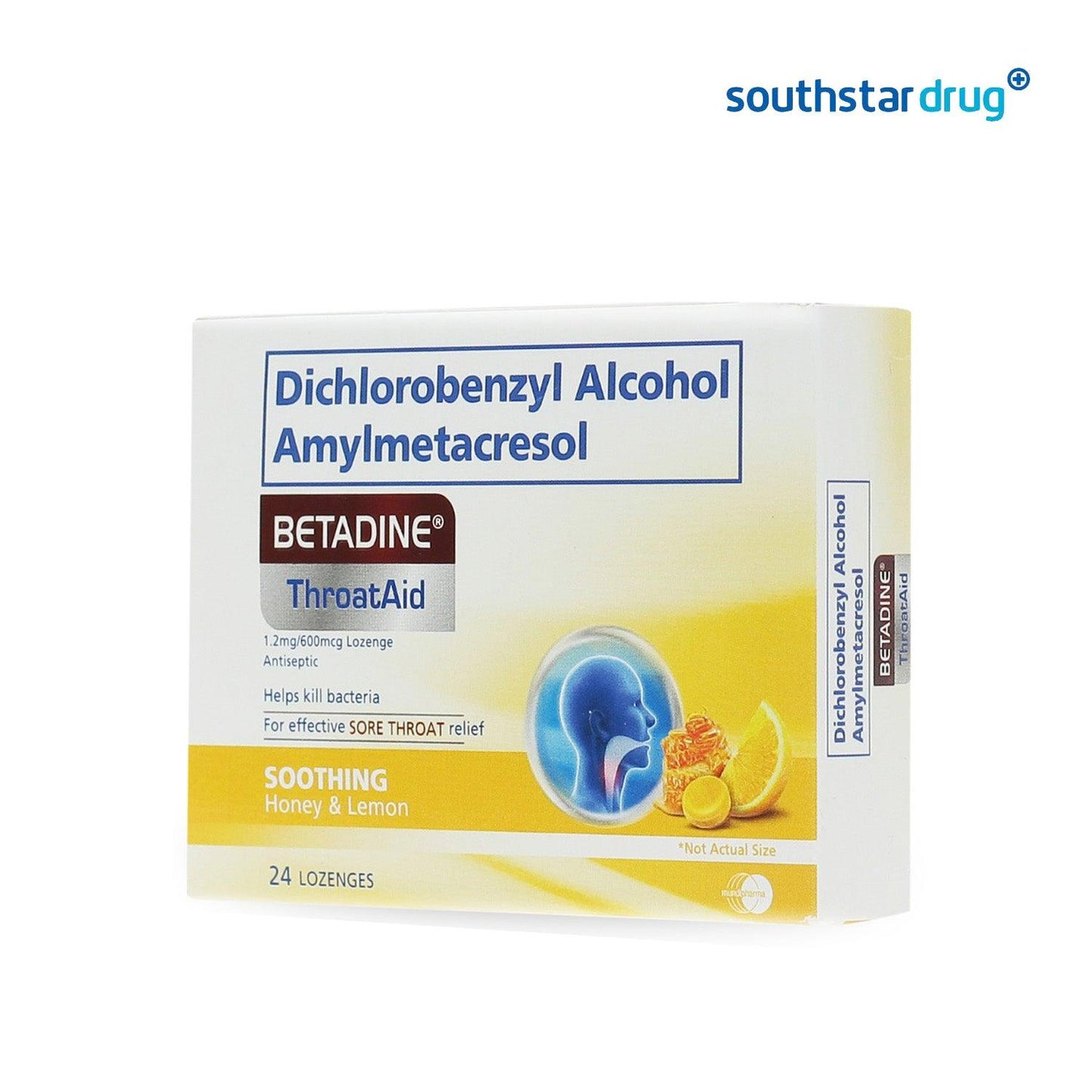 Betadine ThroatAid Honey & Lemon Lozenge - 8s - Southstar Drug