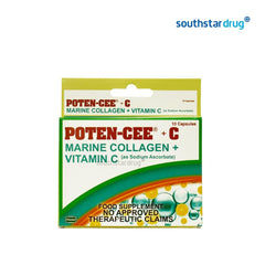 Potencee + C Marine Collagen + Vitamin C Capsule - 10s - Southstar Drug